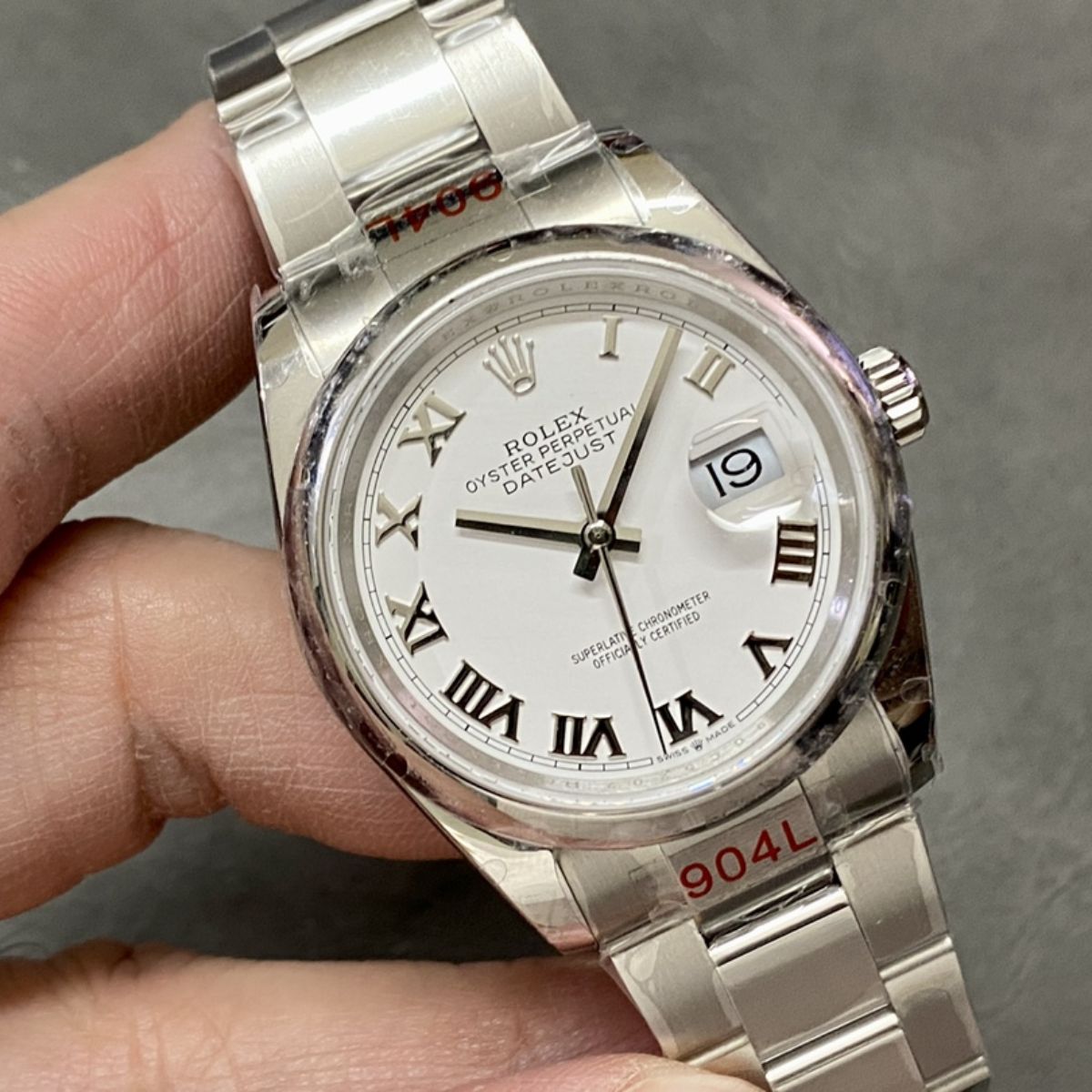 [Super Clone] Regency Classic Date 36 mm Timeless Domed Bezel White Dial 126200 8415