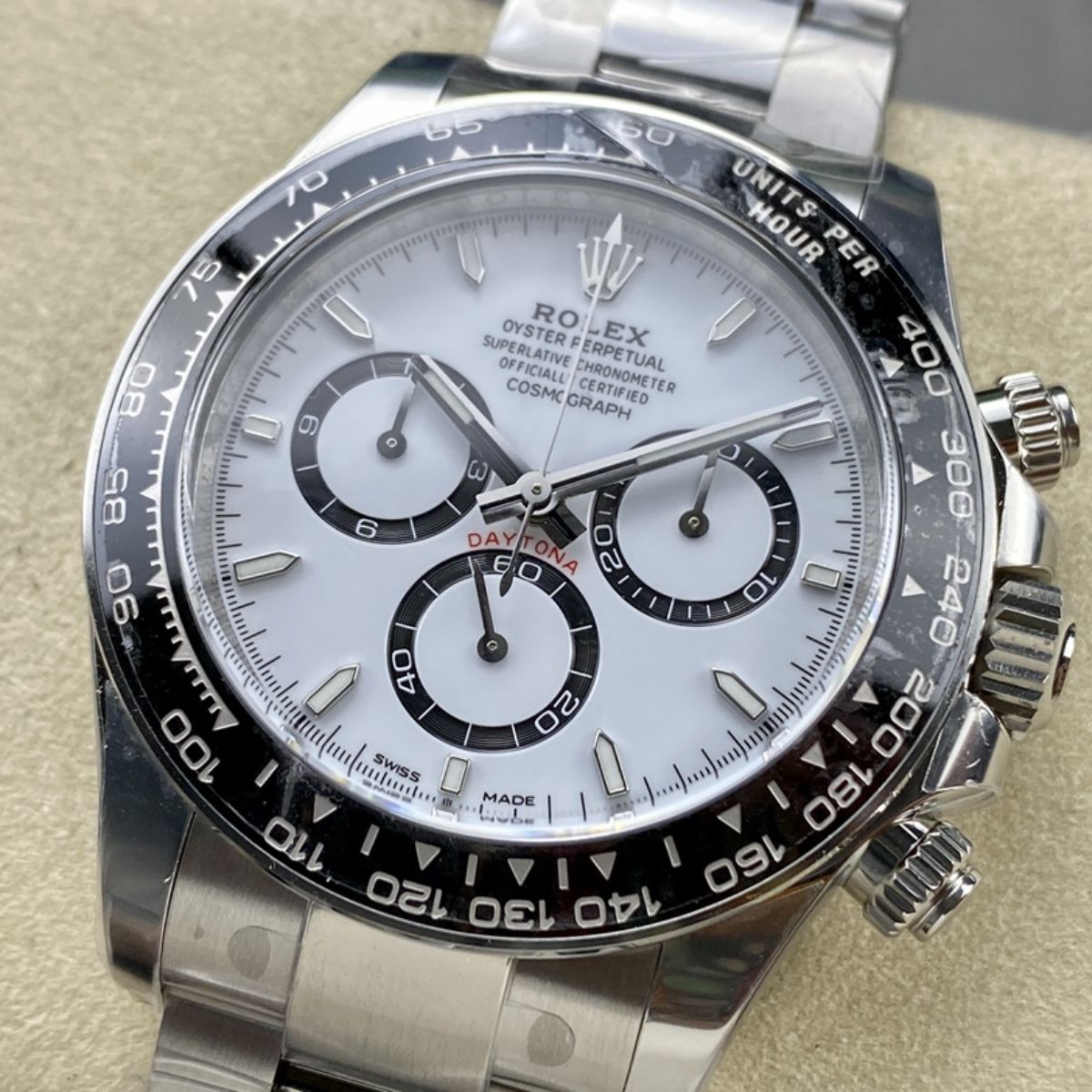 [Super Clone] Regency Racing Chronograph 40 mm Timelesssteel Ceramic Bezel Panda Dial 126500LN 4470