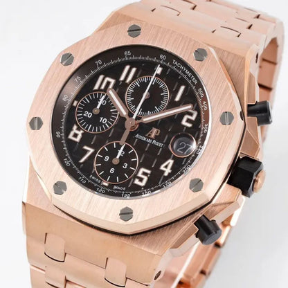 [Super Clone] Prestige Atelier Coastal Sport Chronograph 42mm Black Dial Rose Gold 5009