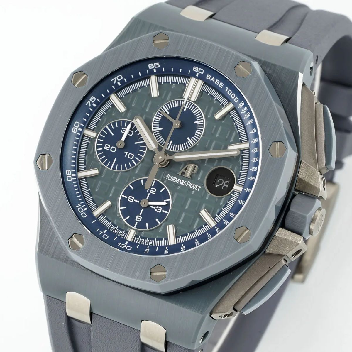 [Super Clone] Prestige Atelier Coastal Sport Chronograph 44mm Grey Blue Dial Stainless Steel 4150