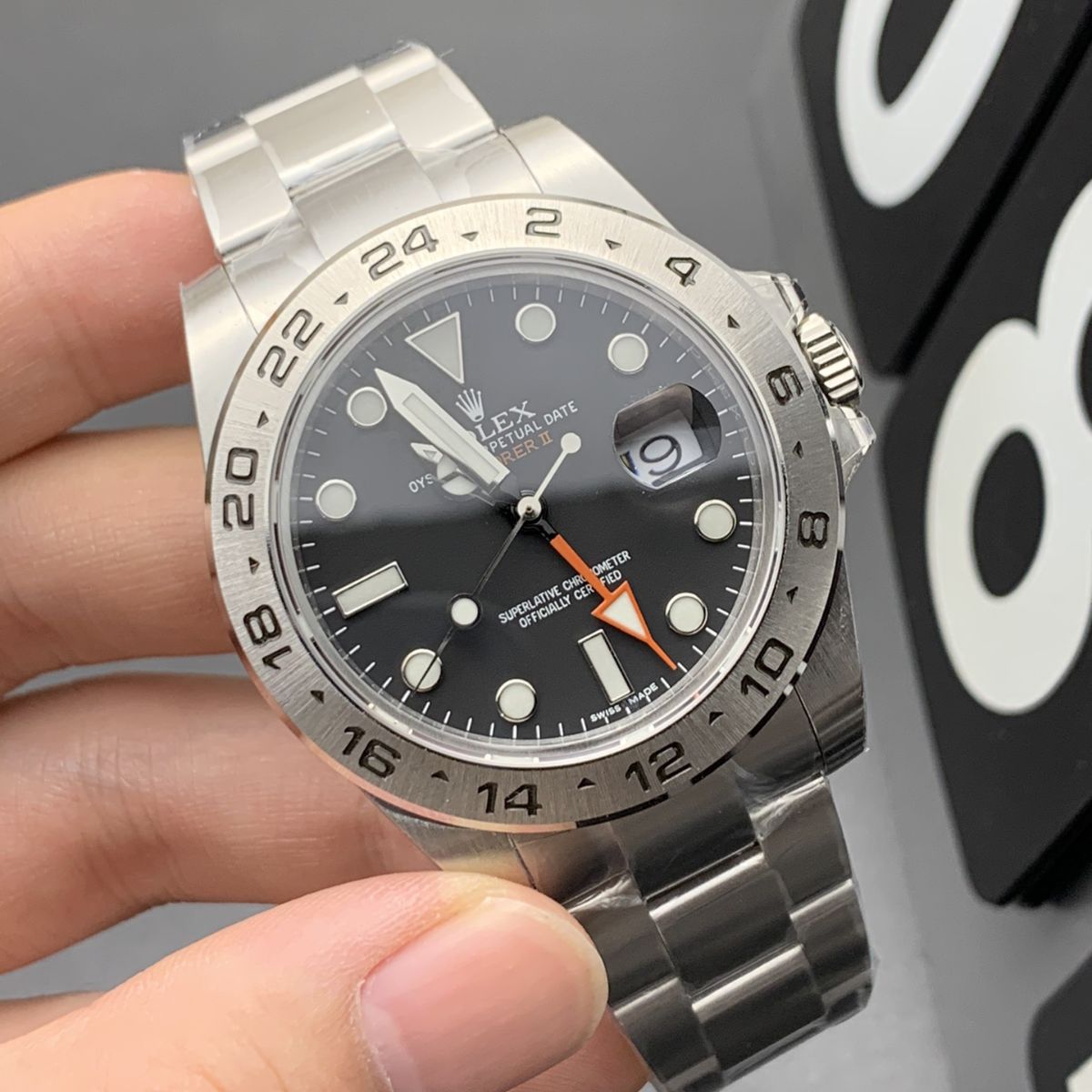 [Super Clone] Regency Adventurer II 42 mm Timeless Silver Bezel Black Dial 226570 5857