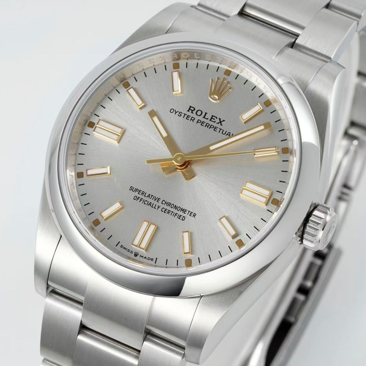 [Super Clone] Regency Timeless Perpetual 41 mm Timeless Trapeze Bezel Silver Dial 134300 8649