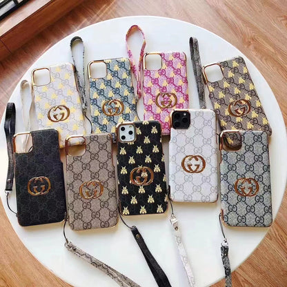 Fashion Electroplated Gold Edge Case