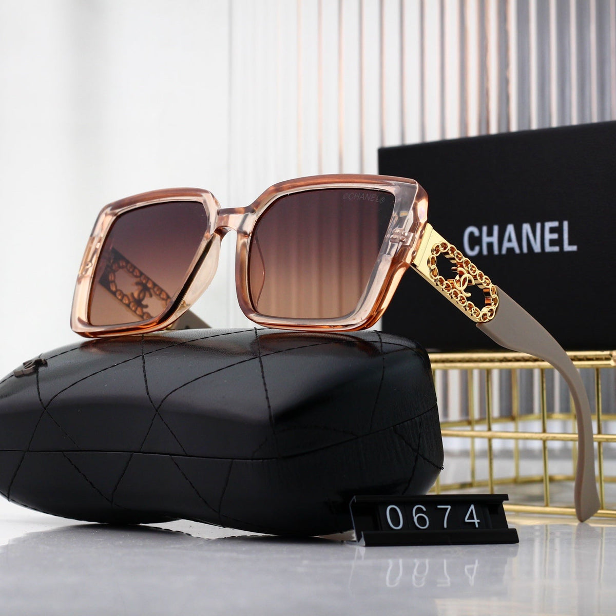2026 Square full frame new sunglasses 0674
