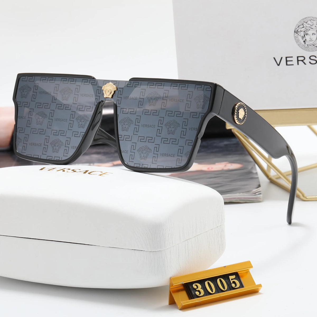 2026 Retro Printed Fashion Squre Sunglasses