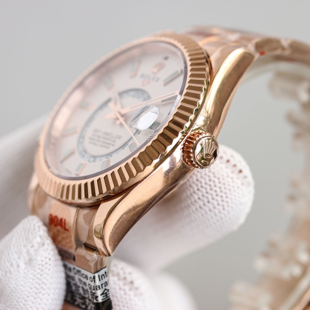 [Super Clone] Regency Dual Time 42 mm Timeless Fluted Bezel Intense white Dial 336935 8078