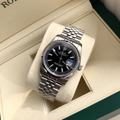 [Super Clone] Regency Classic Date 36 mm Five-Link Domed Bezel Bright black Dial 3570