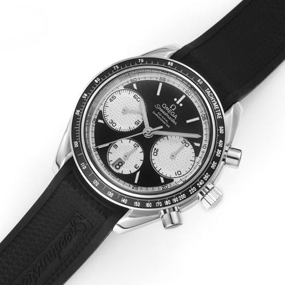 Celestial Racing Chronograph 40mm Steel On Rubber Strap Black Silver Dial 1941
