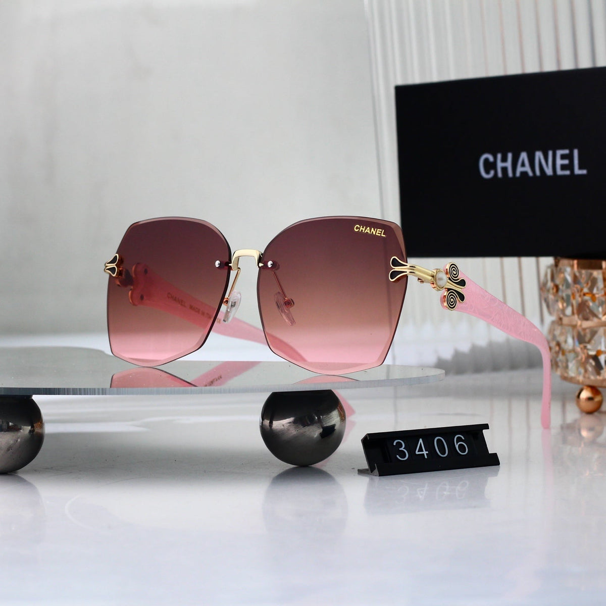 2026 New Half-Frame Metal Sunglasses