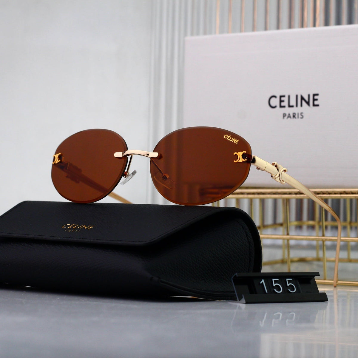 2026 Hot sale metal frameless sunglasses 155