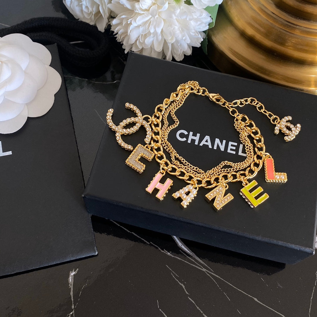 Premium Letter Pendant Bracelet