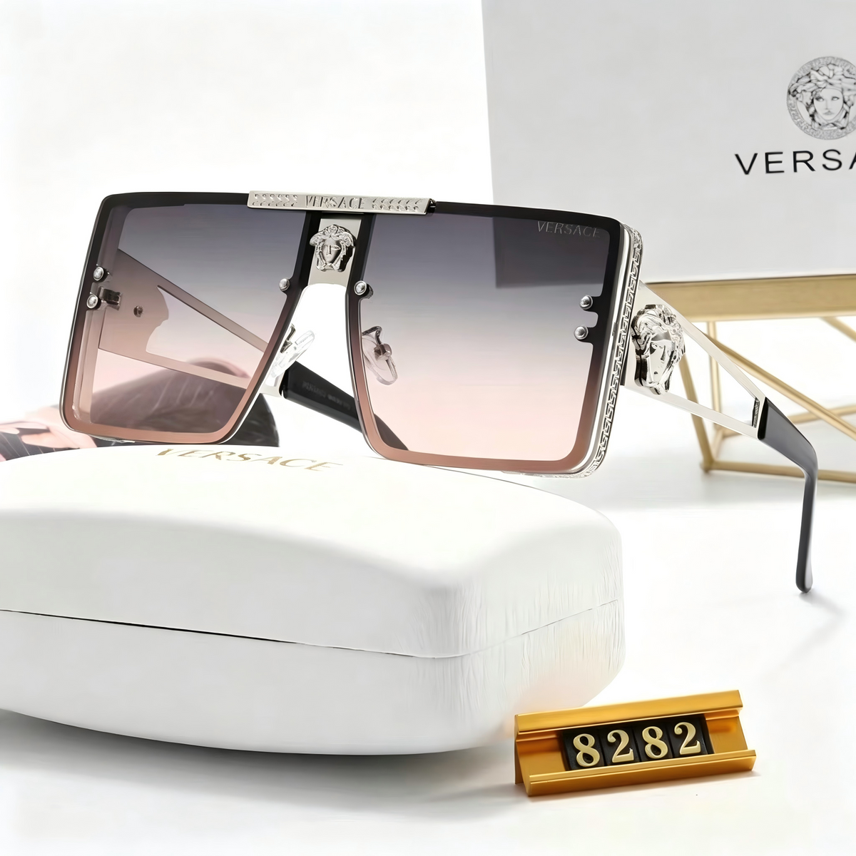 2026 High-End Leisure Travel Versatile Square Sunglasses Style 8282