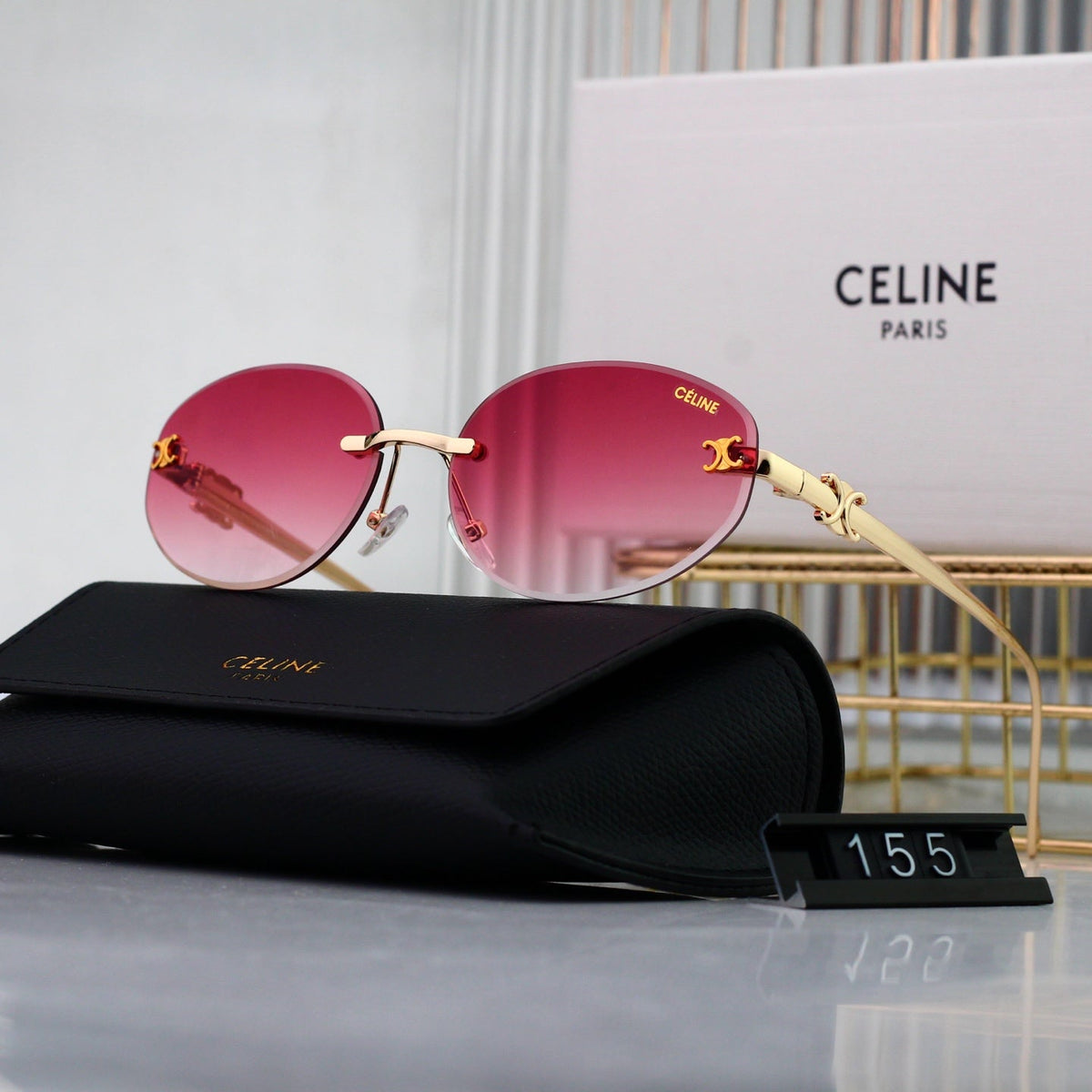 2026 Hot sale metal frameless sunglasses 155