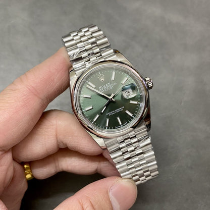 [Super Clone] Regency Classic Date 36 mm Five-Link Domed Bezel Mint green Dial 126200 5835