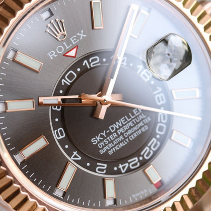 [Super Clone] Regency Dual Time 42 mm Timeless Fluted Bezel Slate Dial 336935 3727