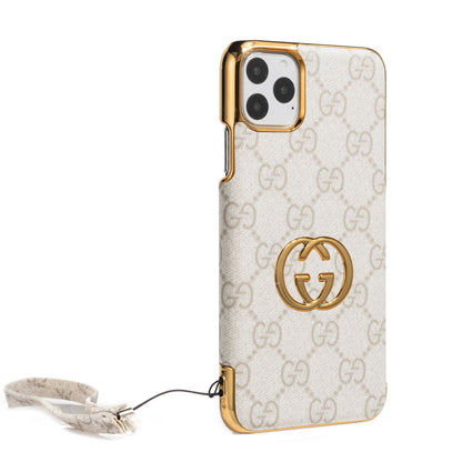 Fashion Electroplated Gold Edge Case