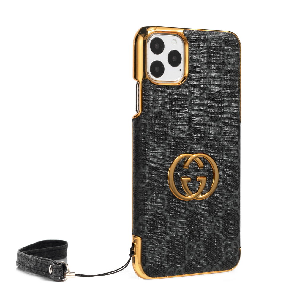 Fashion Electroplated Gold Edge Case