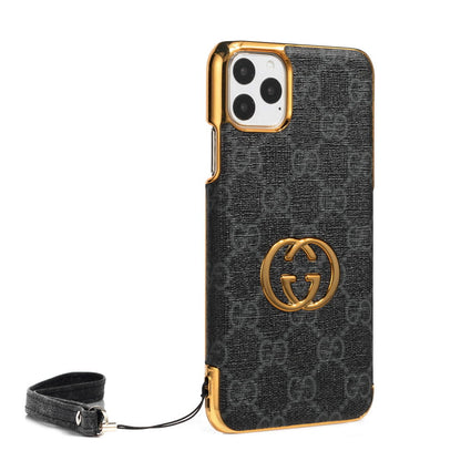 Fashion Electroplated Gold Edge Case