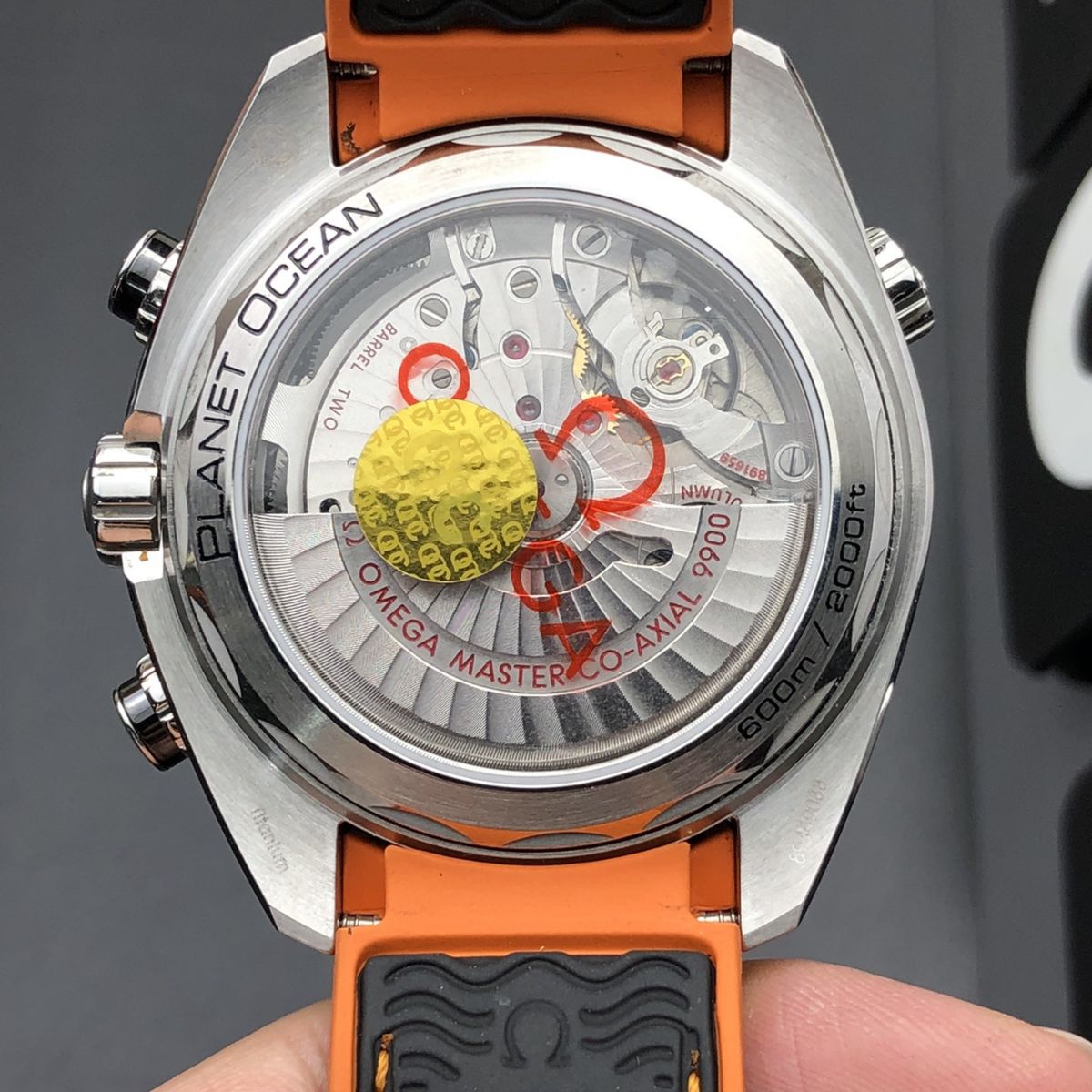 Celestial Ocean Diver 600M Chronograph 46mm Steel On Rubber Strap Black Dial 7610