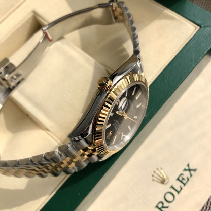 Regency Classic Date 41 mm Five-Link Fluted Bezel Bright black Dial 126333 4788