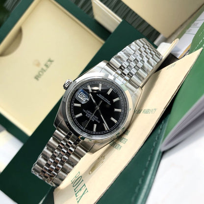 [Super Clone] Regency Classic Date 36 mm Five-Link Domed Bezel Bright black Dial 3570