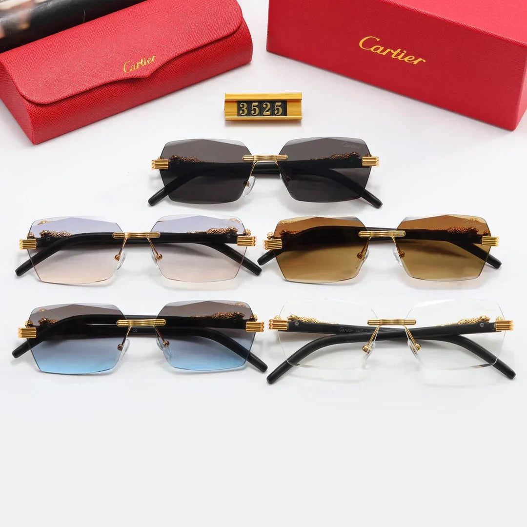 2026 5-color fashionable CAR letter flat sunglasses