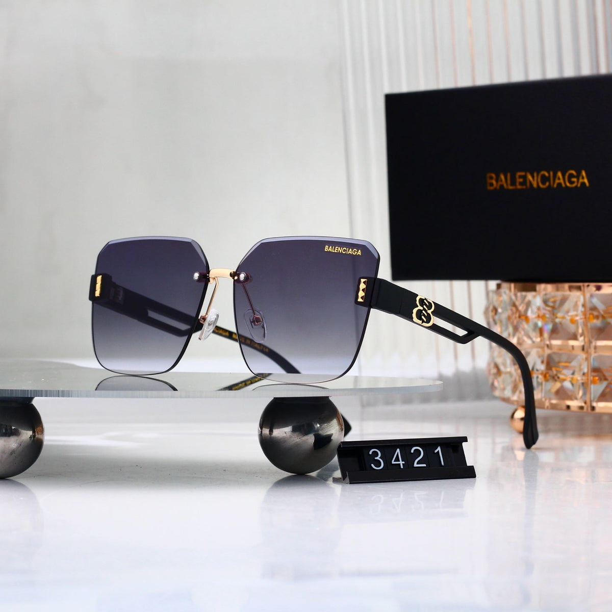 2026 Frameless Metal Gradient Sunglasses
