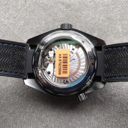 Celestial Ocean Diver 600M Traveller Deep Black 46mm Black Ceramic On Rubber Strap Black Dial 2075