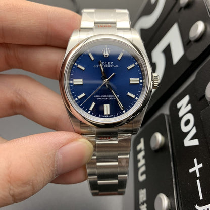 [Super Clone] Regency Timeless Perpetual 36 mm Timeless Trapeze Bezel Blue Dial 8773