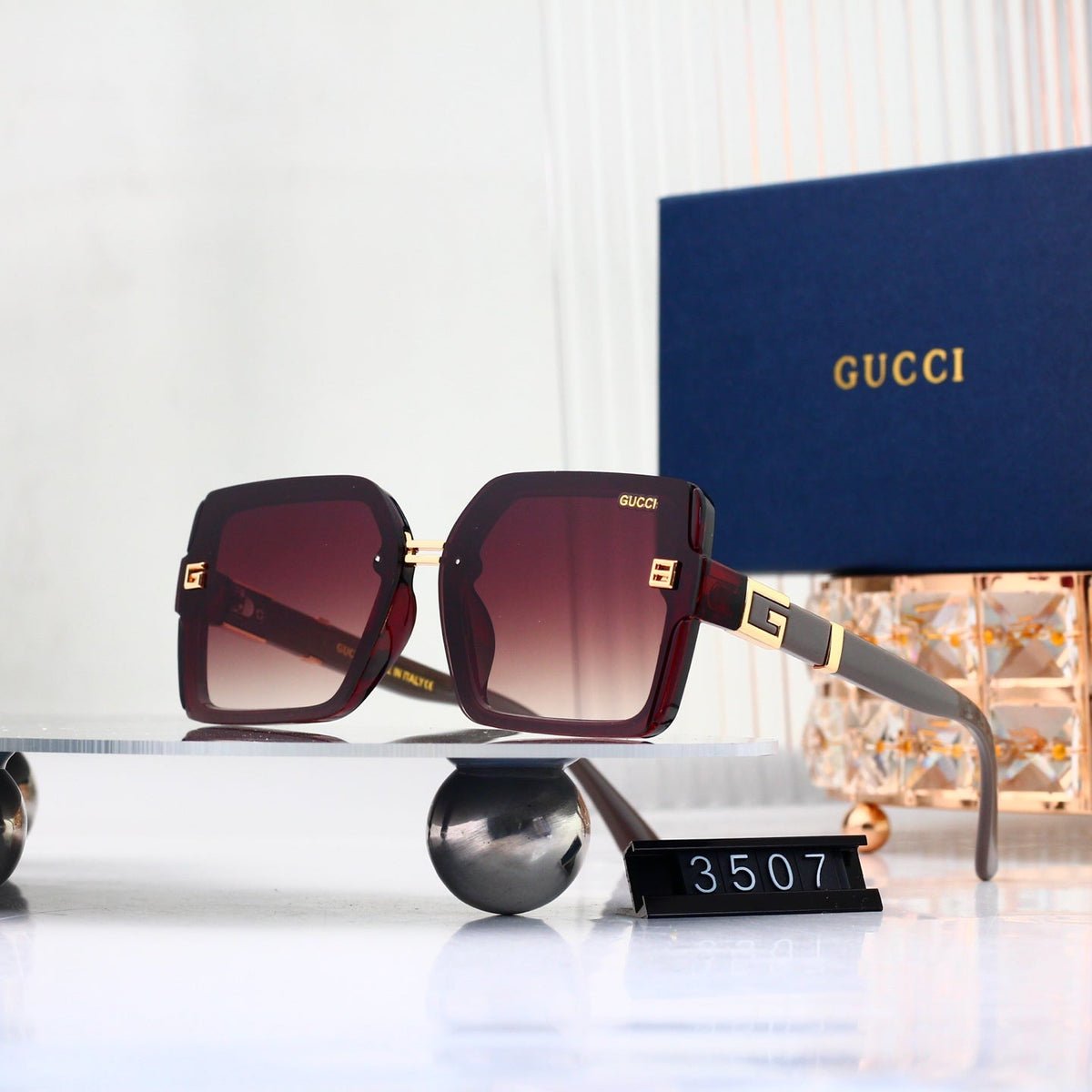 2026 Full Frame Square Gradient Sunglasses