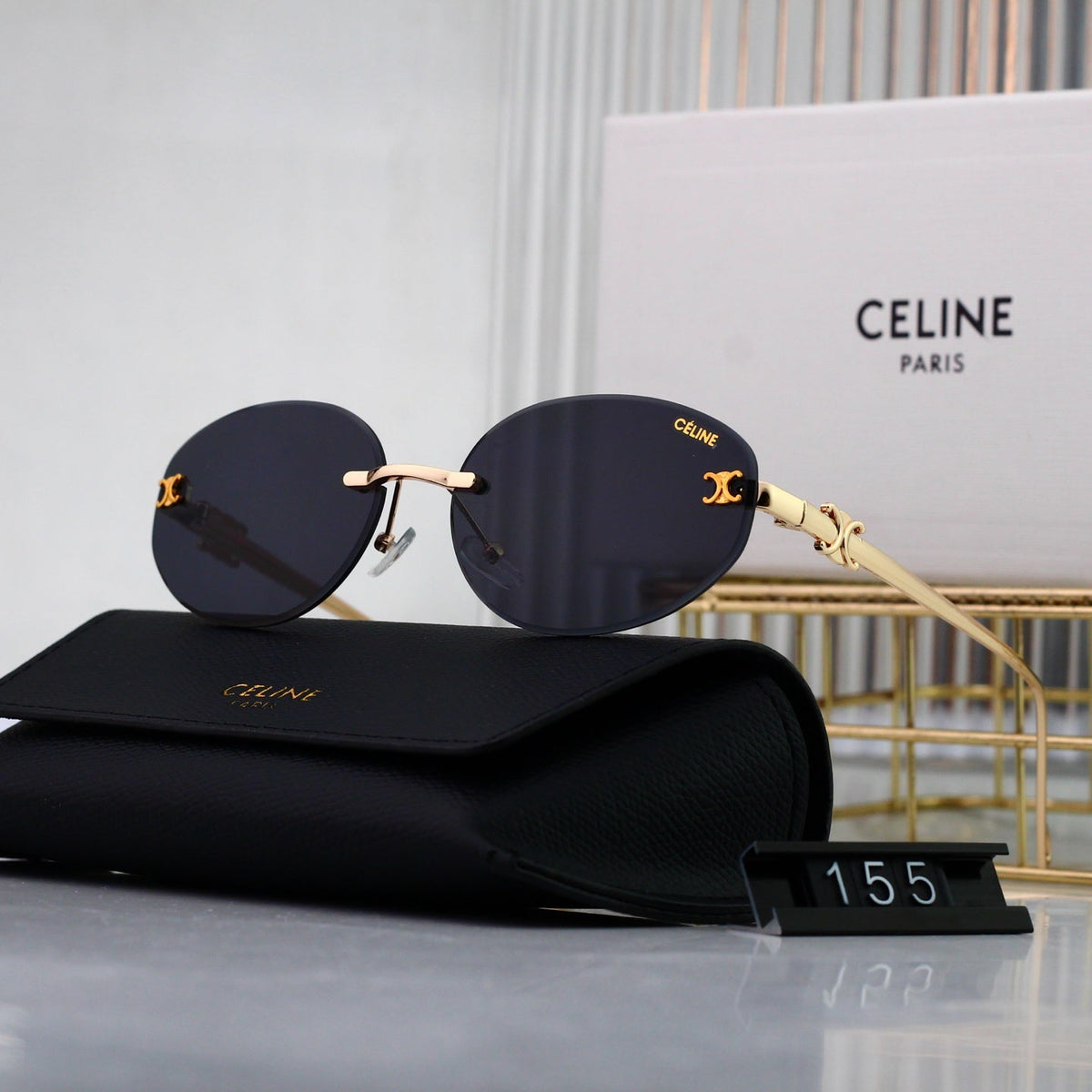 2026 Hot sale metal frameless sunglasses 155