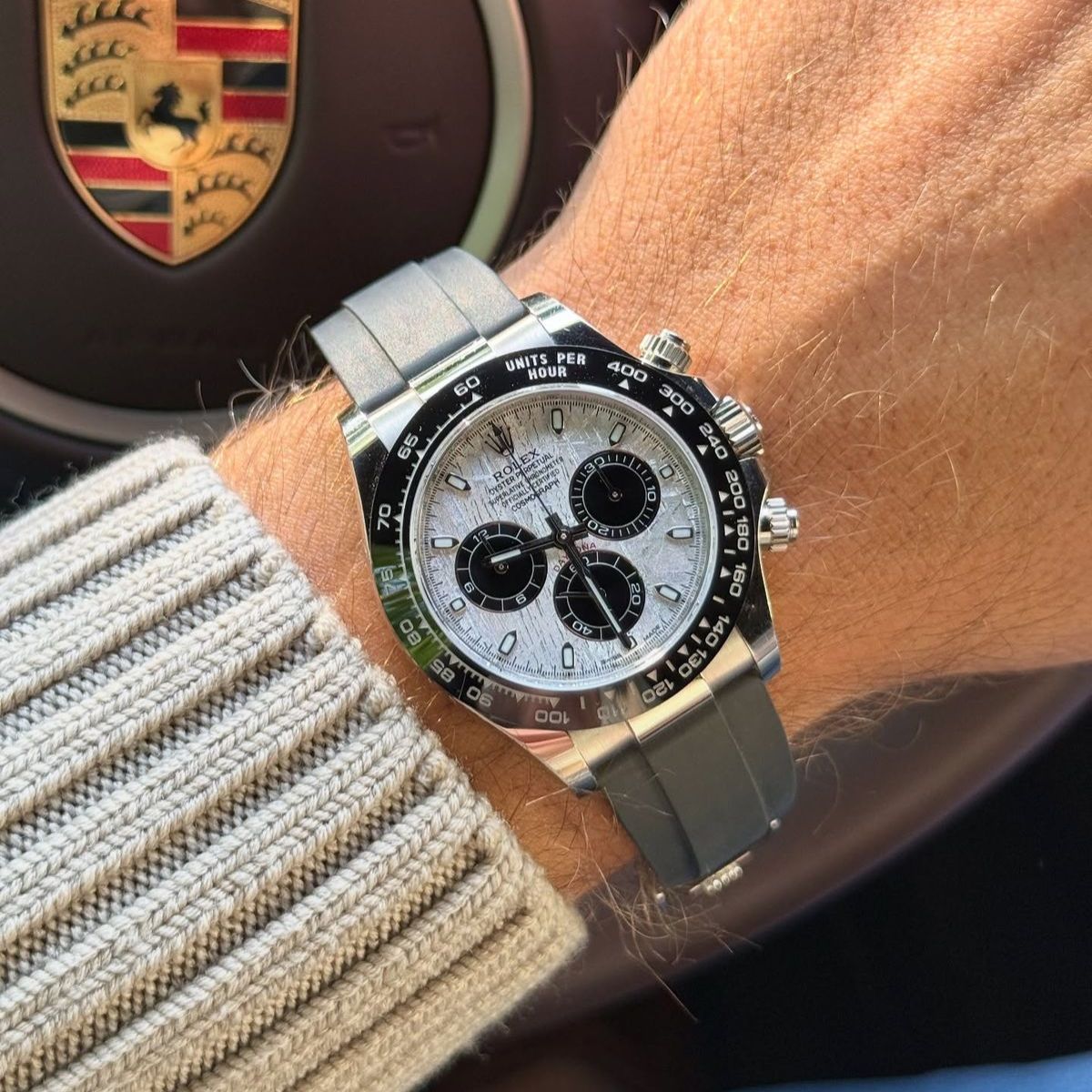 [Super Clone] Regency Racing Chronograph 40 mm Rubber Ceramic Bezel Meteorite and black Dial 126519LN 2180