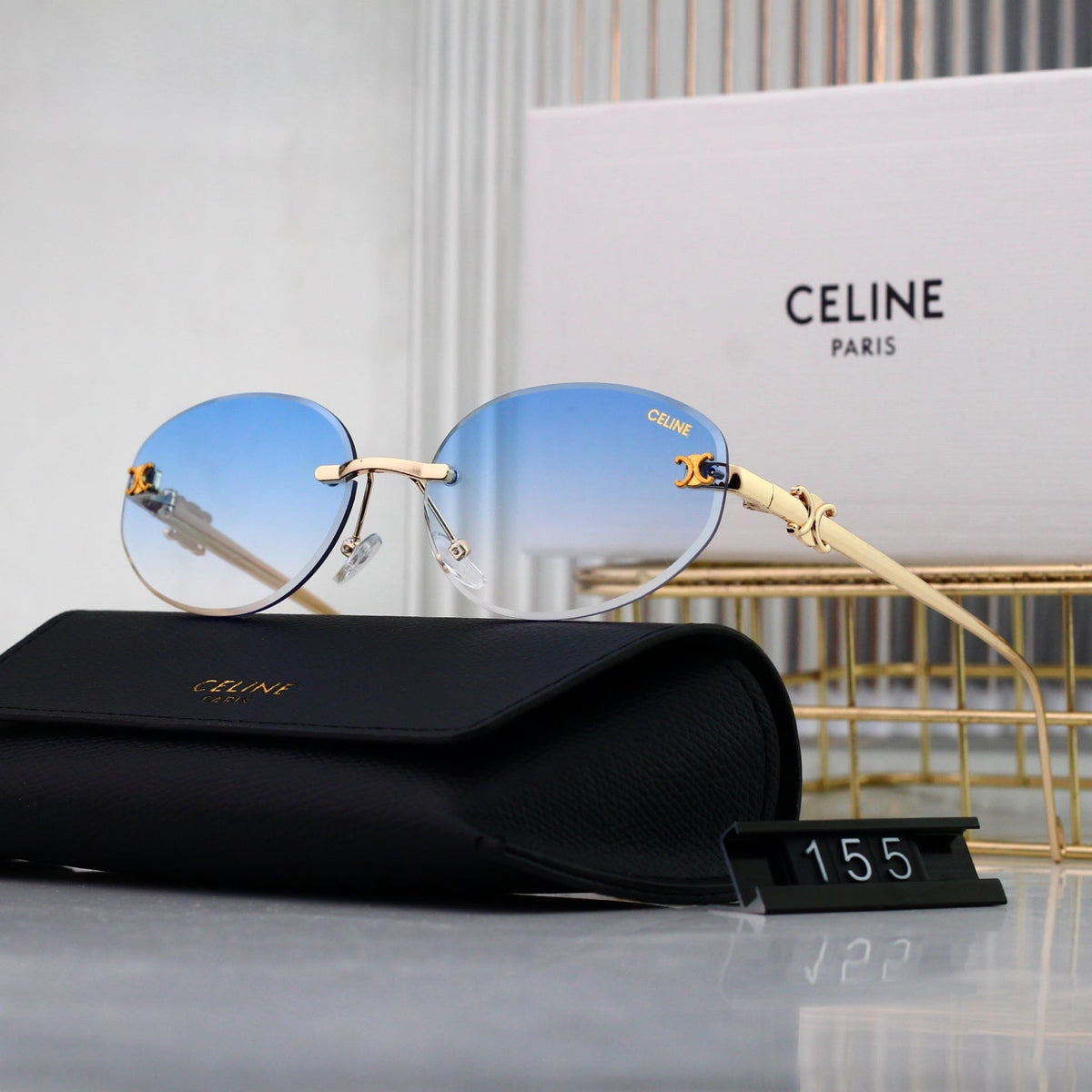 2026 Hot sale metal frameless sunglasses 155