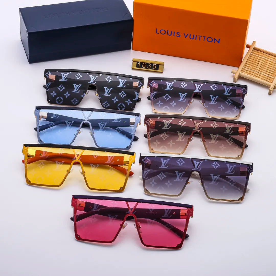 2026 New Fashion One Piece Watermark Square Sunglasses