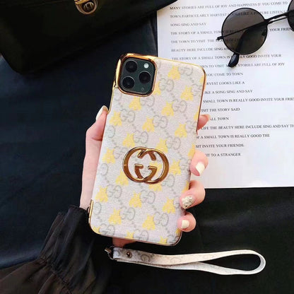 Fashion Electroplated Gold Edge Case