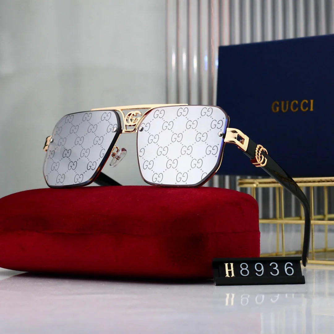 2026 Fashion Metal Logo Polygon Sunglasses 8936