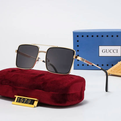 2026 Stylish Striped Metal Frame Sunglasses