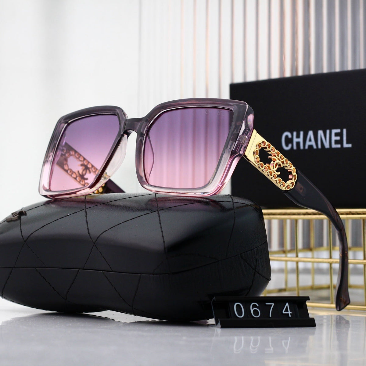 2026 Square full frame new sunglasses 0674