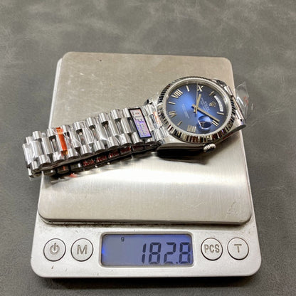 Regency Weekday 40 mm Weekday Fluted Bezel Blue ombre Dial 228236 6826
