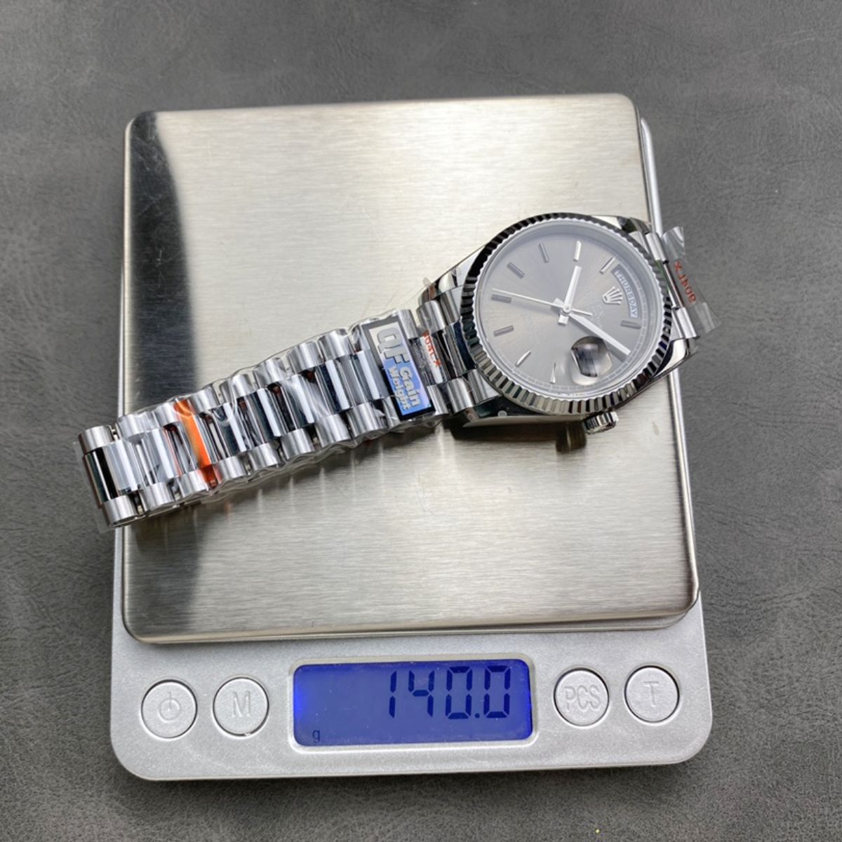 [Super Clone] Regency Weekday 36 mm Weekday Fluted Bezel Silver Dial 128239 5782