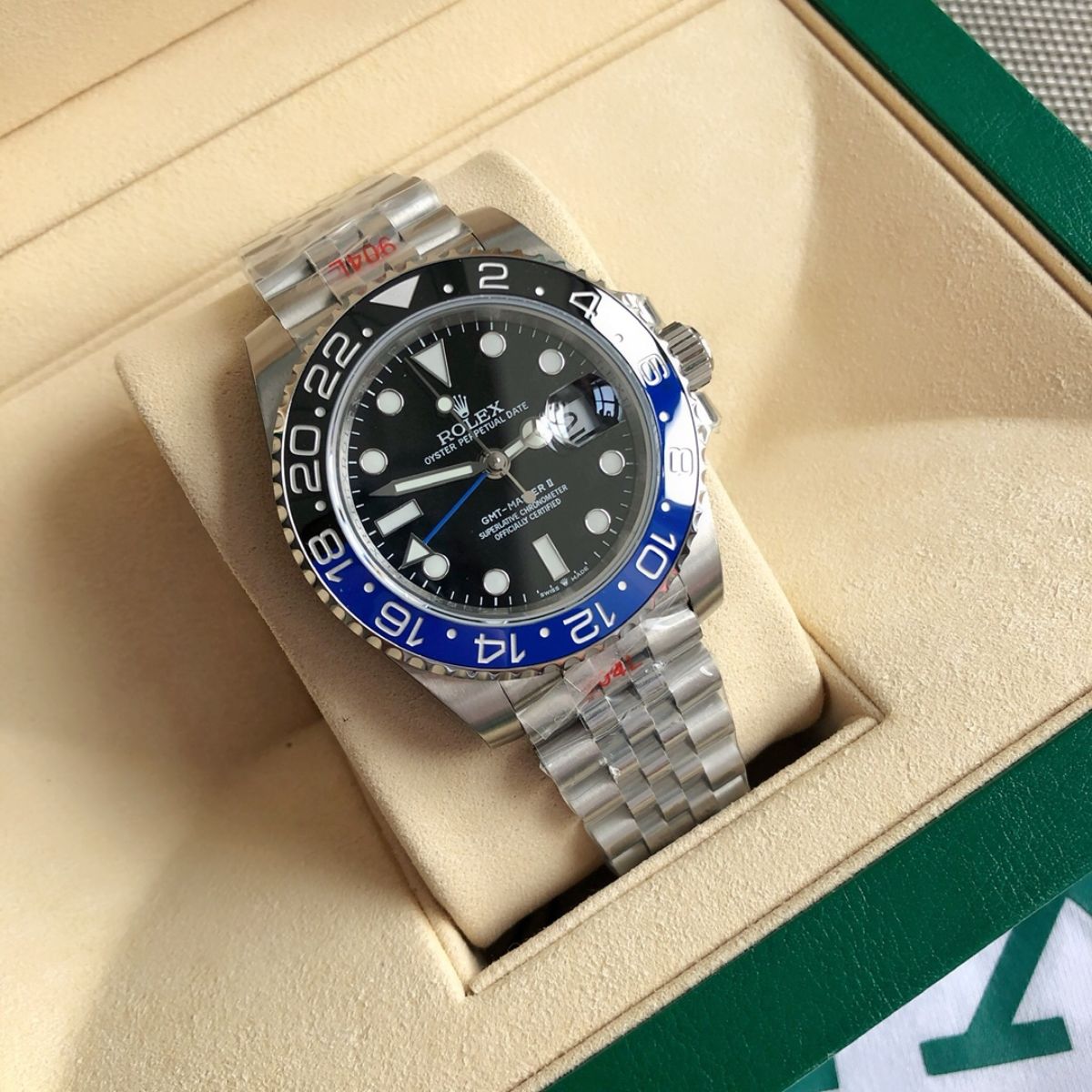 [Super Clone] Regency Traveller Traveller 40 mm Five-Link Blue and black Bezel Black Dial 126710BLNR 3855