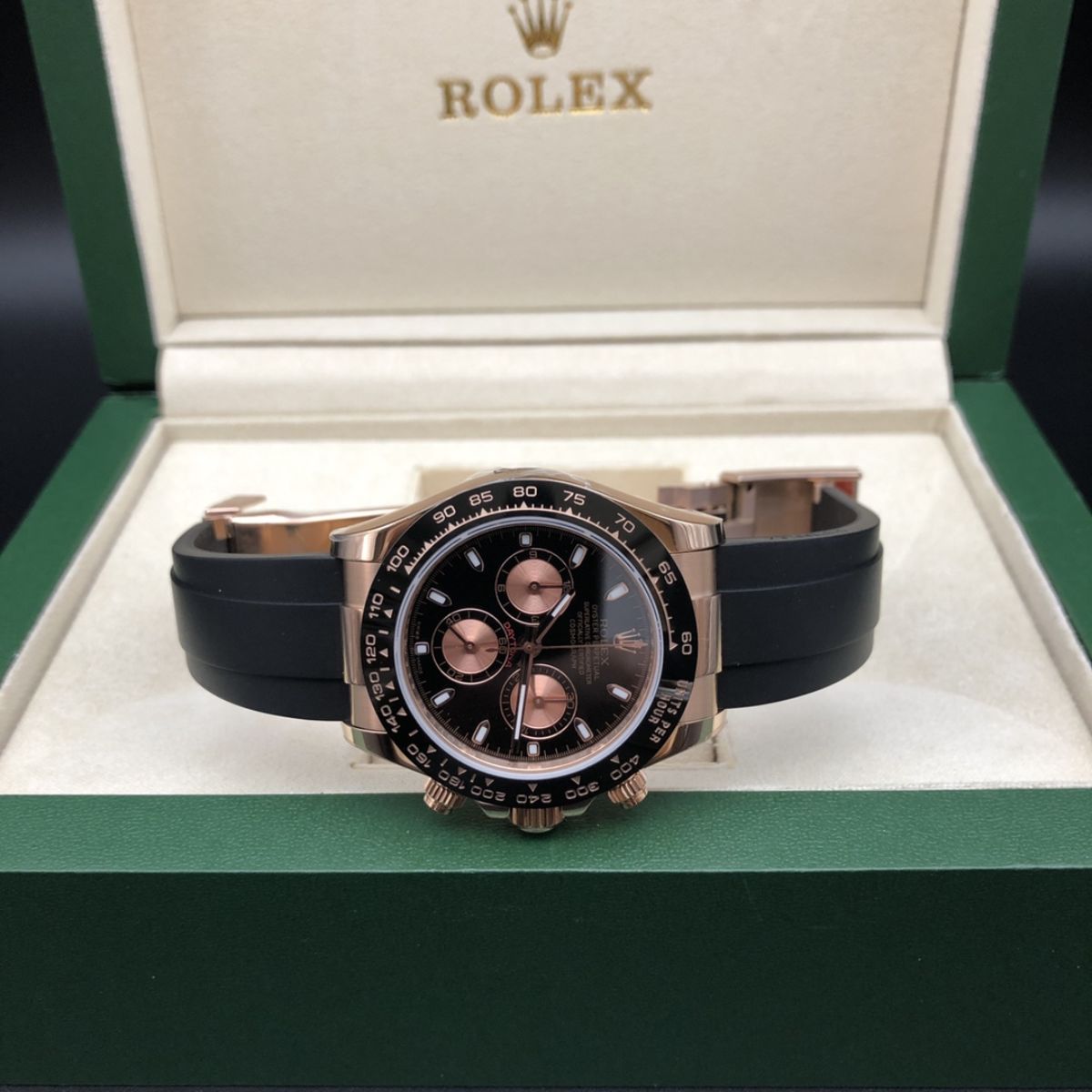 Regency Racing Chronograph 40 mm Rubber Ceramic Bezel Bright black and Sundust Dial 126515LN 9740
