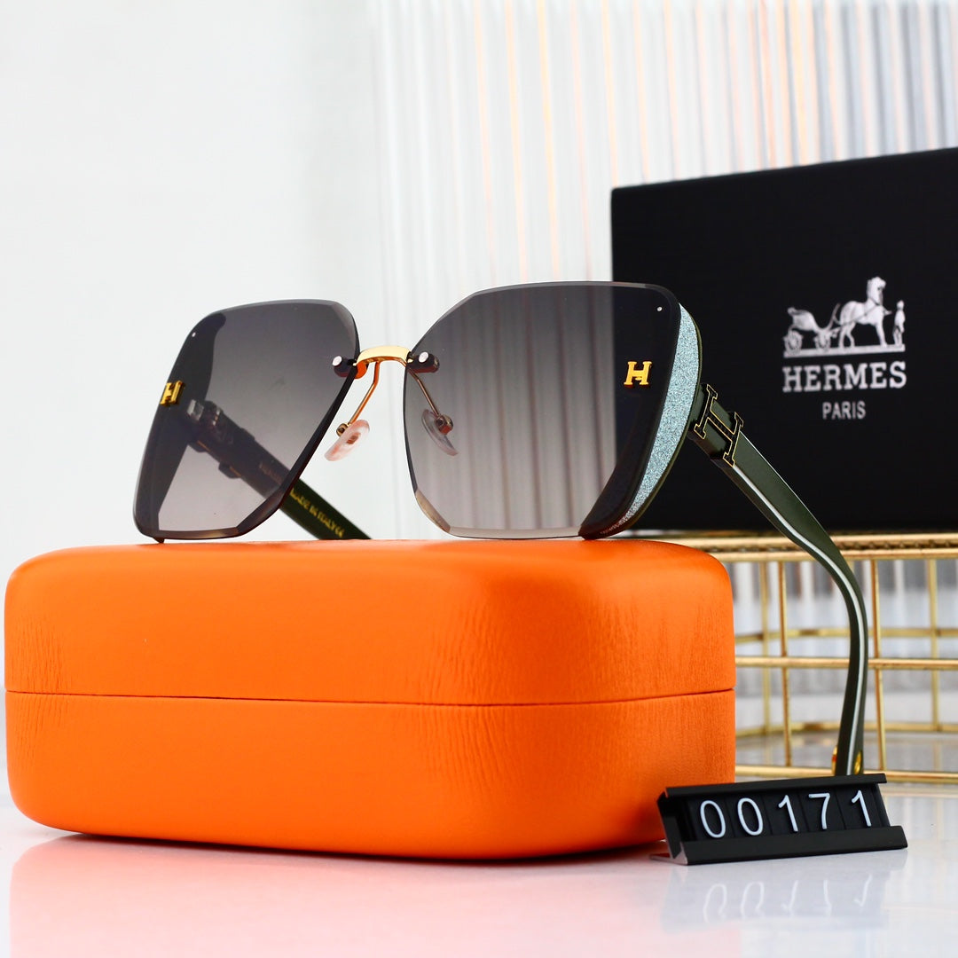 2026 4 colors new popular frameless thin edge frosted sunglasses 00171