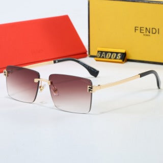 2026 Half-frame metal gradient sunglasses