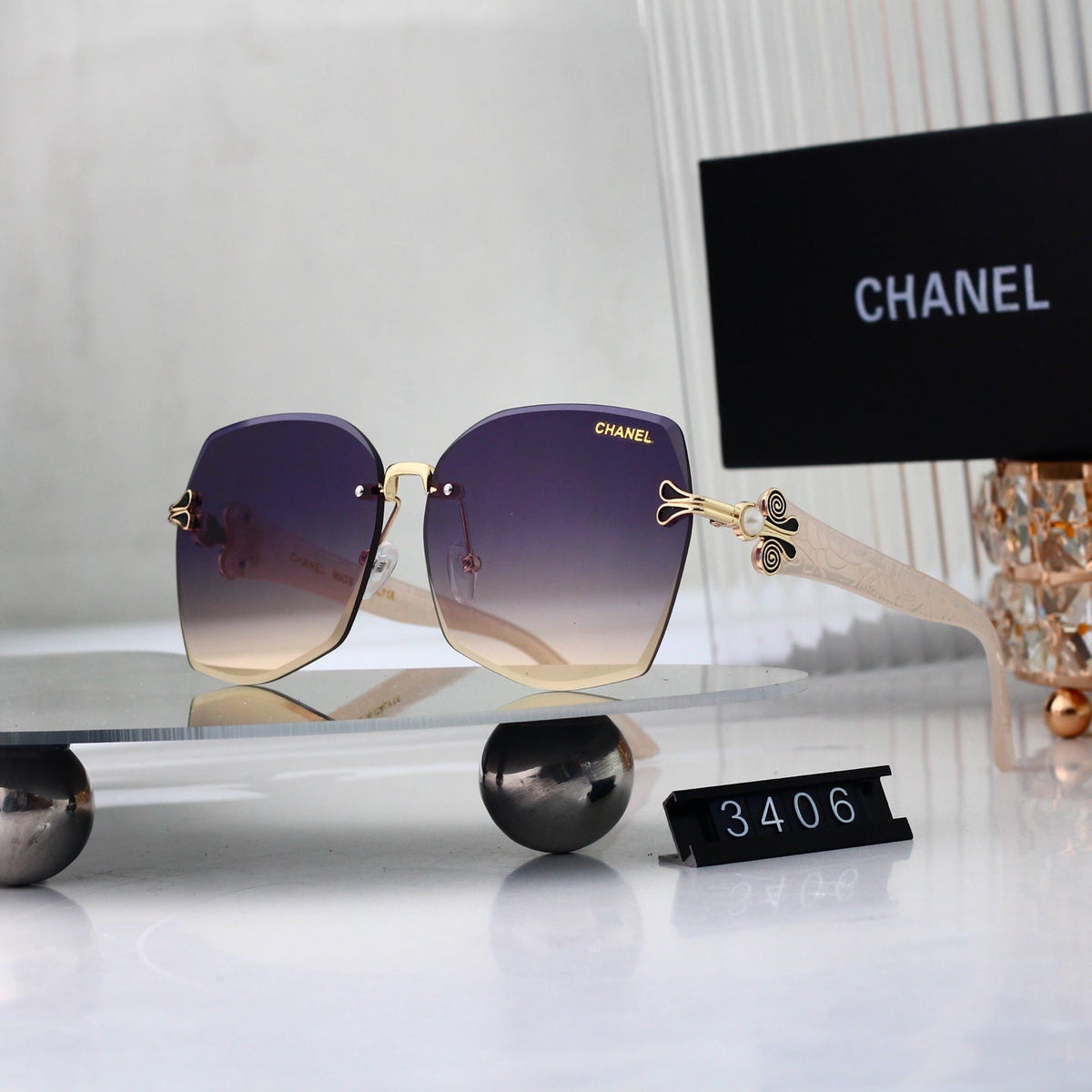 2026 New Half-Frame Metal Sunglasses