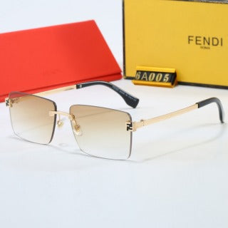 2026 Half-frame metal gradient sunglasses