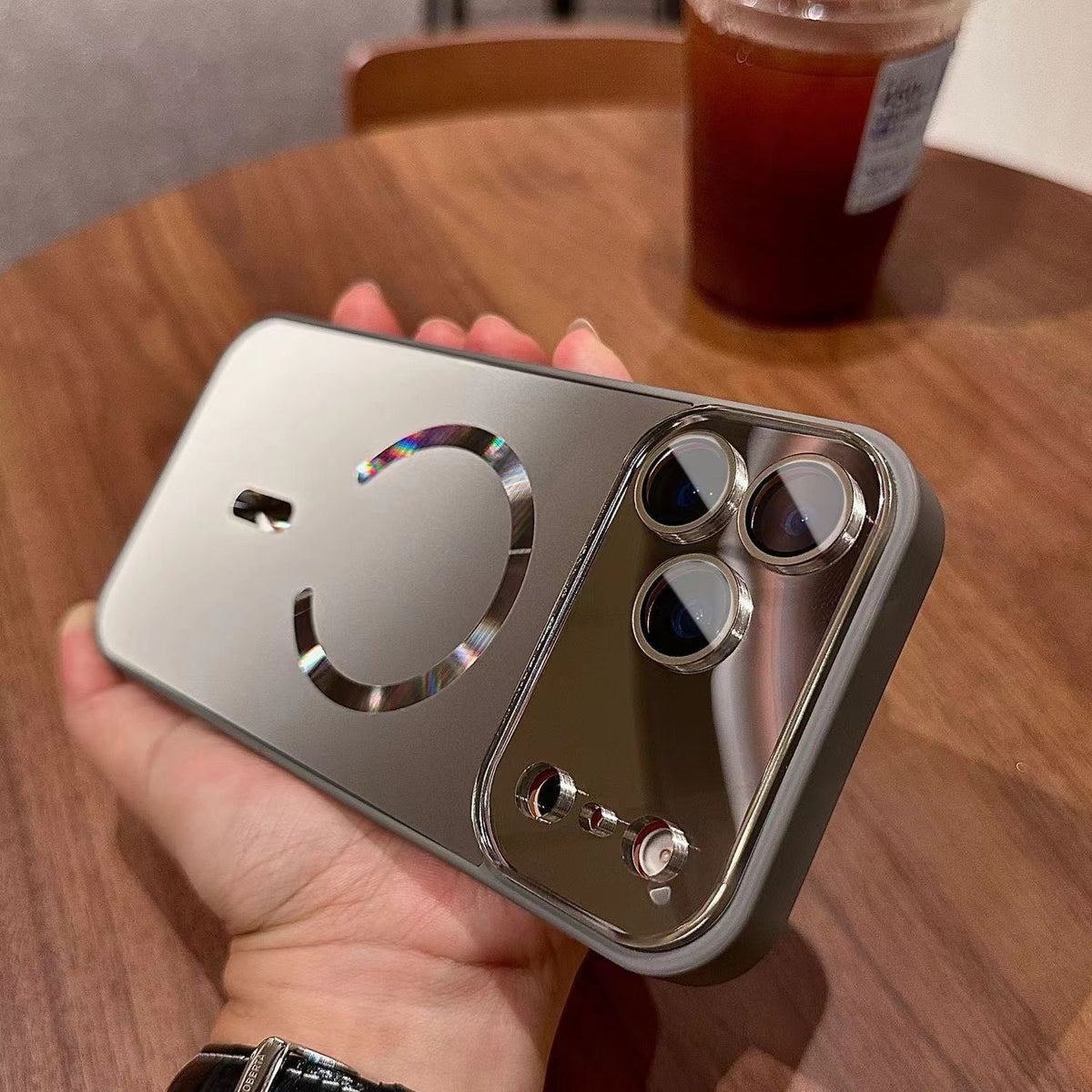 ✨ Magnetic Slim Shockproof Phone Case – Matte Metal Texture ⚡