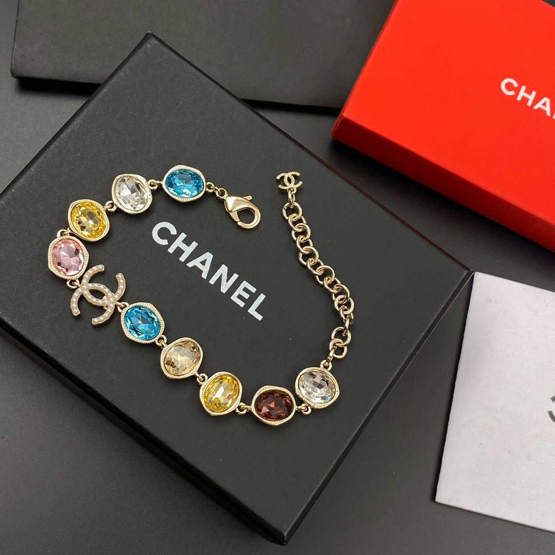 Colored Crystal Diamond Bracelet