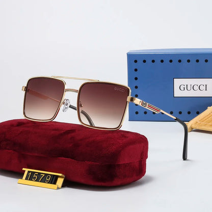 2026 Stylish Striped Metal Frame Sunglasses