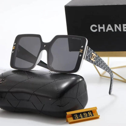 2026 8-color fashion double C stripe printing temple polarized sunglasses
